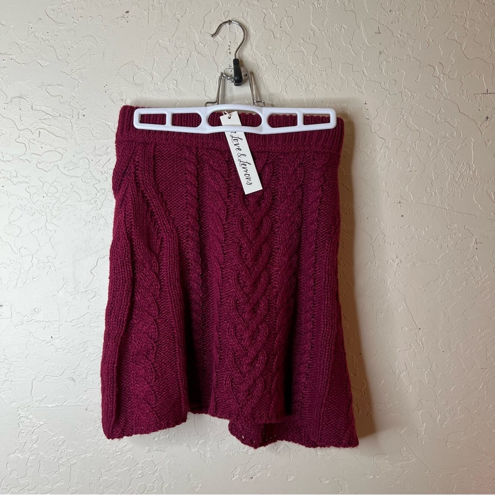 Sweater Skirt Cable Knit 4 Love & Lemons Layton Skirt Only Revolve NWT